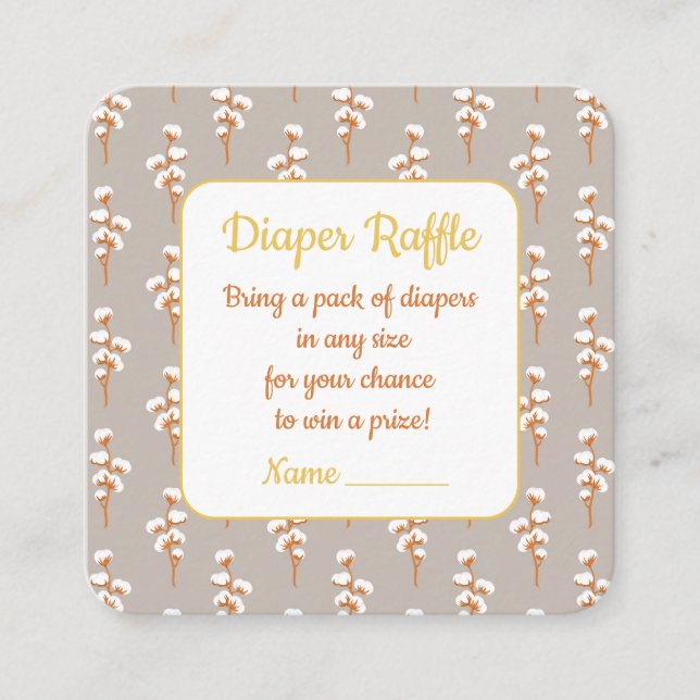 Carte d'invitation pour un jeu de couche de baby s (Devant)