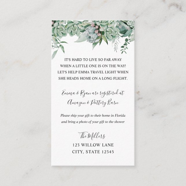 Carte d'invitation pour une baby shower à distance (Devant)