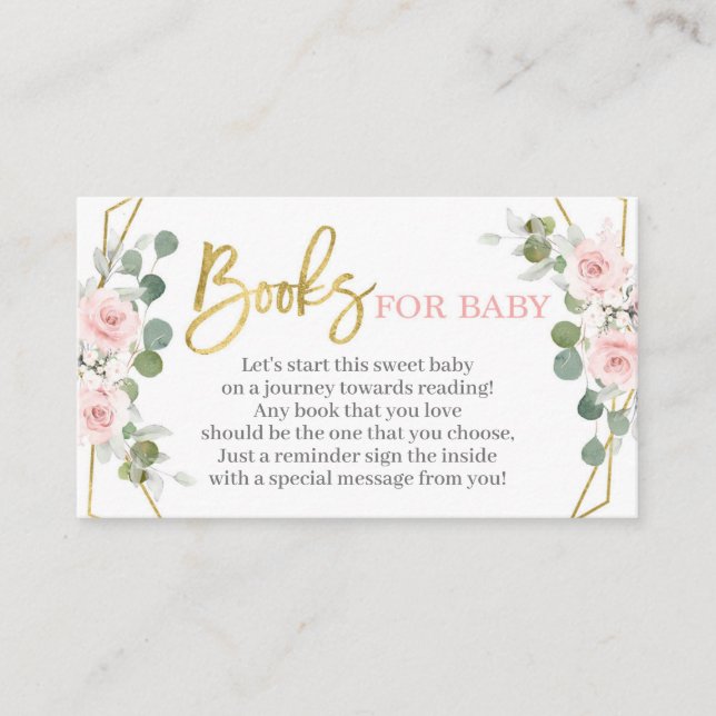 Carte d'invitation pour une baby shower fille rose (Devant)