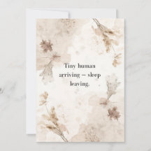 Carte d'invitation pour une baby shower neutre en