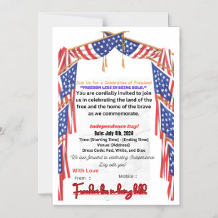Carte d'invitation pour une célébration de la libe
