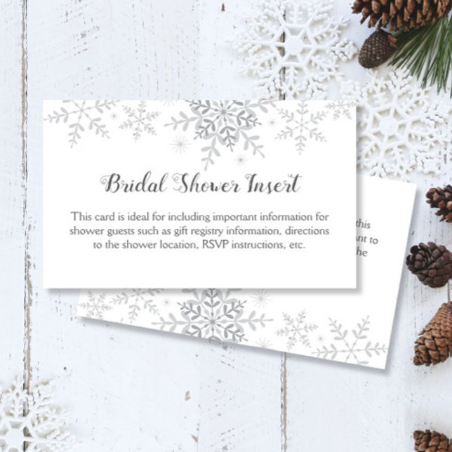 Carte d'invitation pour une douche de mariée hiver (Créateur téléchargé)