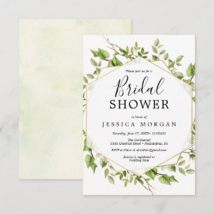 Carte d'invitation pour une douche nuptiale de Woo