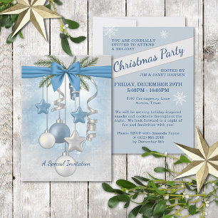 Carte d'invitation pour une fête avec plusieurs or