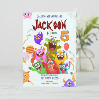Carte d'invitation pour une fête d'anniversaire de