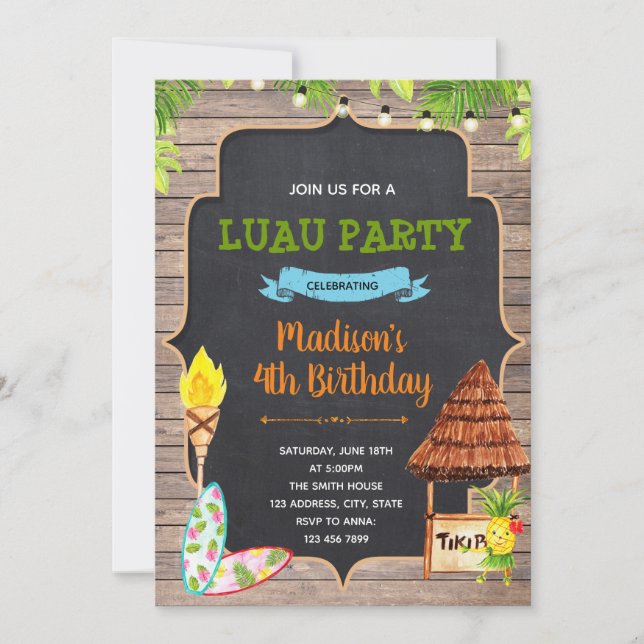 Carte d'invitation pour une fête d'anniversaire tr (Devant)