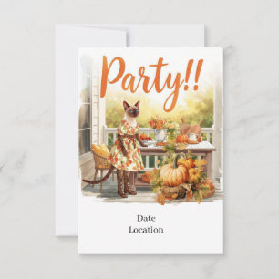 Carte d'invitation pour une fête d'automne – Rasse