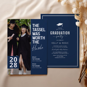 Carte d'invitation pour une fête de double remise 