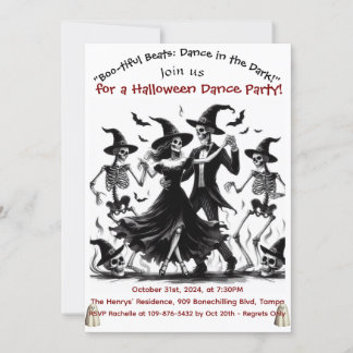 Carte d'invitation pour une soirée de danse d'Hall
