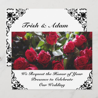 Carte d'invitation Red Roses 5" X 7"