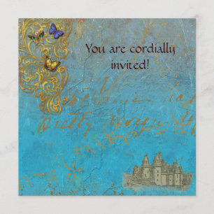 Carte d'invitation royale du château médiéval