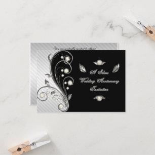 Carte d'invitation RSVP pour les 25 ans de mariage