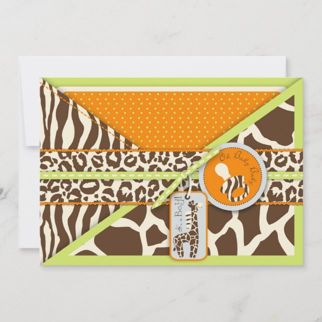 Carte d'invitation Safari Boy LGR 2 (Devant)