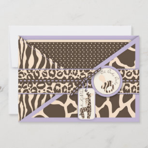 Carte d'invitation Safari Girl LAV 2