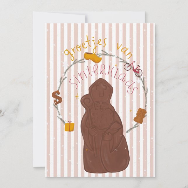 Carte d'invitation Salutations de Saint-Nicolas (Devant)