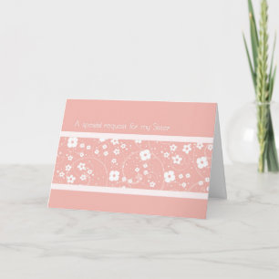 Carte d'invitation Soeur Bridesmaid