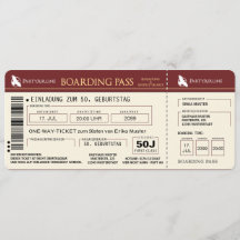 Carte d'invitation spéciale pour les 50 ans