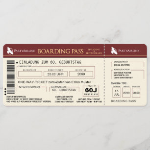 carte d'invitation spéciale pour les 60 ans