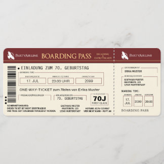 carte d'invitation spéciale pour les 70 ans