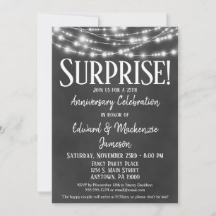 Carte d'invitation surprise pour anniversaire de m