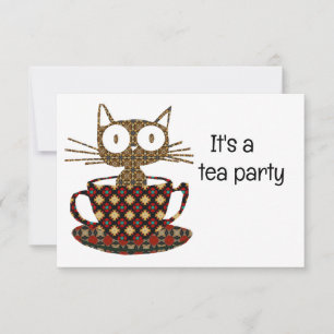 Carte d'invitation Tea Party