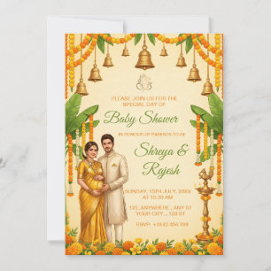 Carte d'invitation traditionnelle indienne pour un