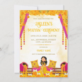 Carte d'invitation vibrante pour la cérémonie de M