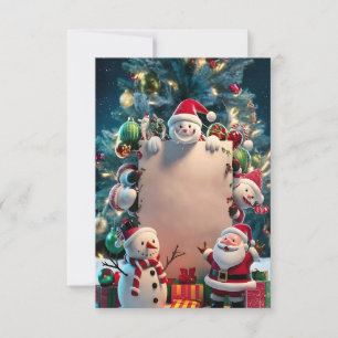 Carte d'invitation vide de Noël