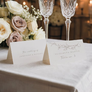 Carte d'invité de mariage élégante vintage sépia