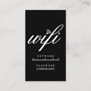 Carte d'invité du réseau Wifi et du mot de passe
