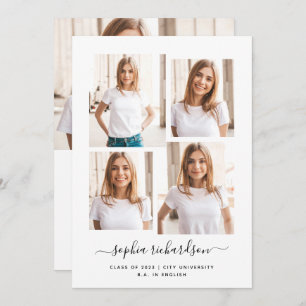 Carte Diplômé 2023   Mise en page de collage multiphoto 