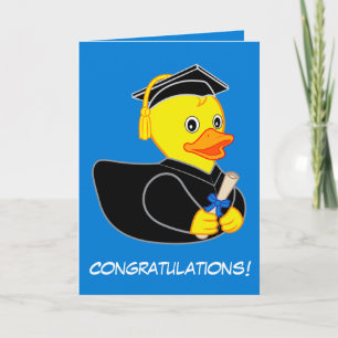 Carte Diplôme avec Ducky Cartoon en caoutchouc