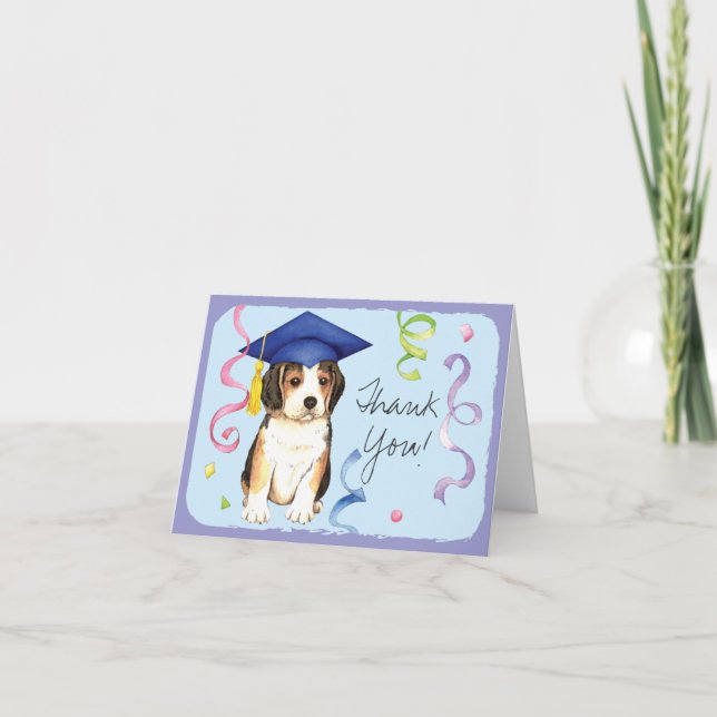 Carte Diplômé beagle (Devant)