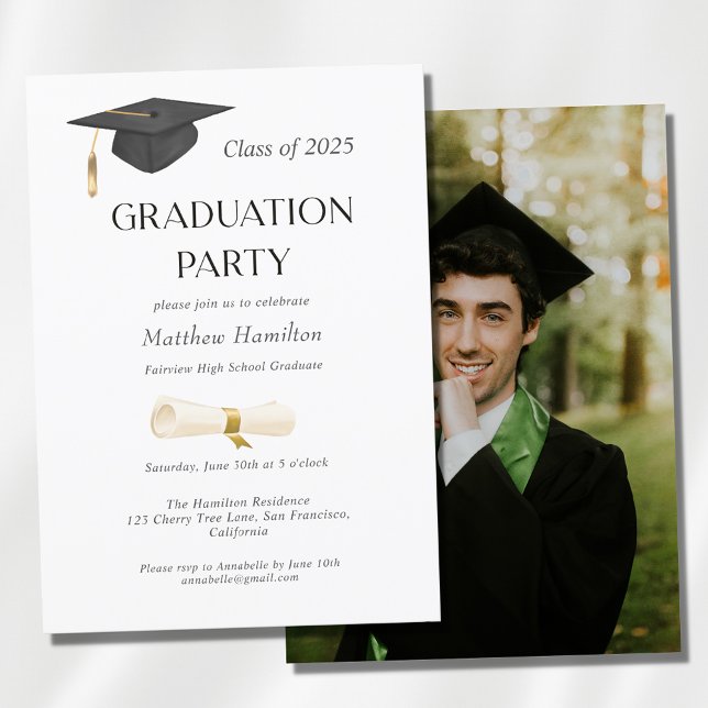 Carte Diplôme Casquette de la fête de graduation (Créateur téléchargé)