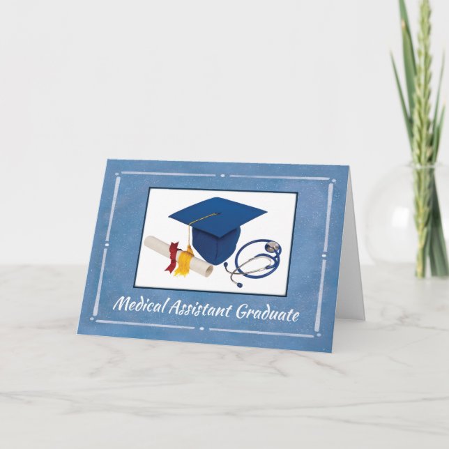 Carte Diplôme de Casquette adjoint Médicale Stethoscope (Devant)