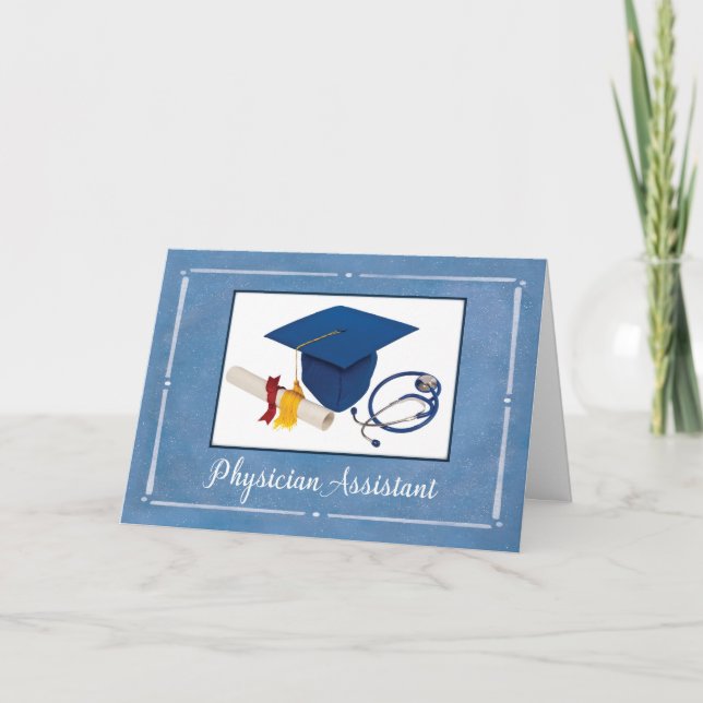 Carte Diplôme de Casquette diplômé en médecine Stéthosco (Devant)