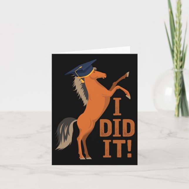 Carte Diplômé de cheval j'ai réussi  (Devant)