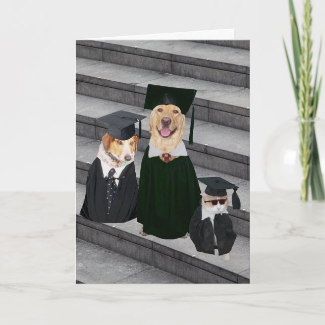 Carte Diplôme de chien drôle/mignon (Devant)