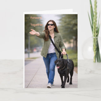 Carte Diplôme de chien guide Black Lab Forward Together 