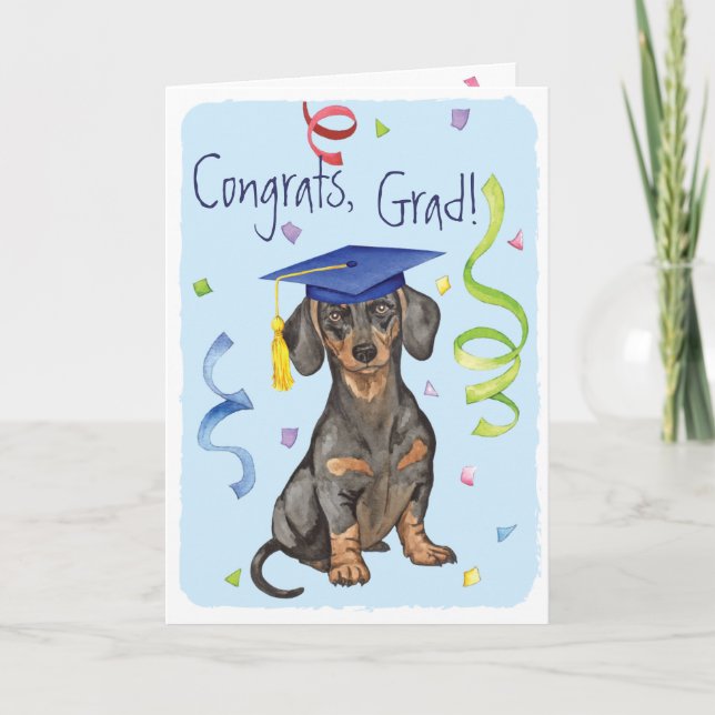 Carte Diplômé de Dachshund (Devant)