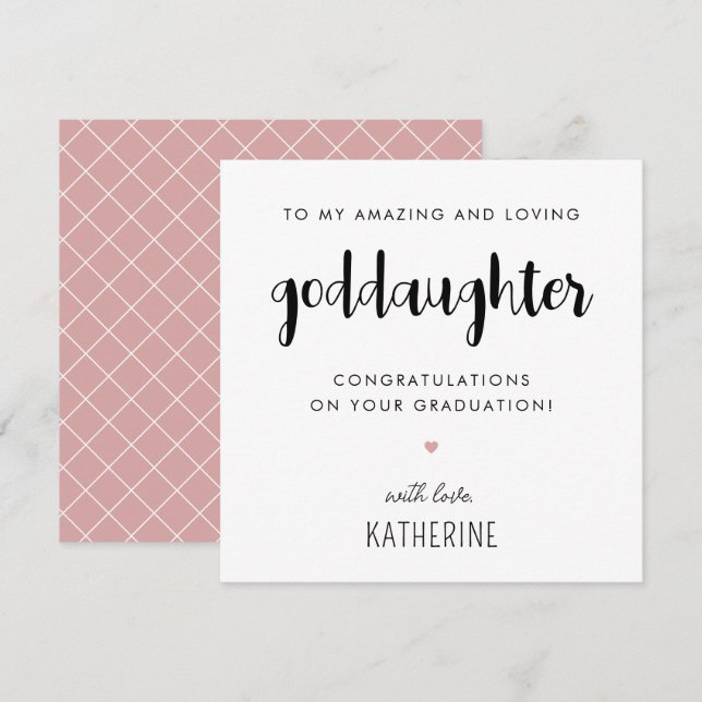 Carte Diplôme de Godgirl moderne et mignonne (Devant / Derrière)
