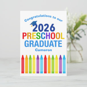 Carte Diplômé de maternelle 2026 personnalisé Cadeau de 