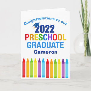 Carte Diplômé de maternelle mignon personnalisé diplômé 