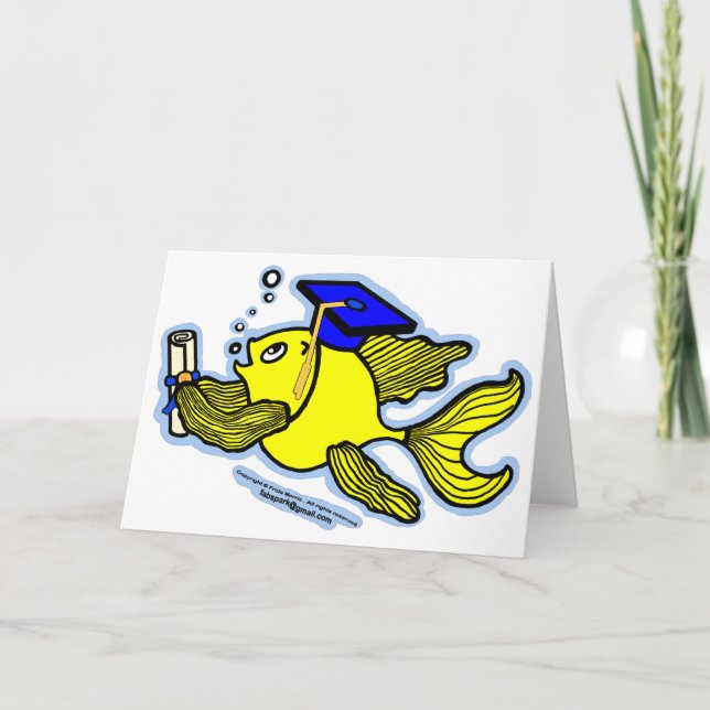 Carte Diplômé de poissons d'obtention du diplôme (Devant)