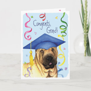 Carte Diplômé de Shar-Pei de Chinois