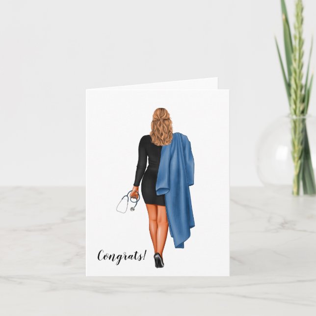 Carte Diplôme de soins infirmiers chic personnalisé (Che (Devant)