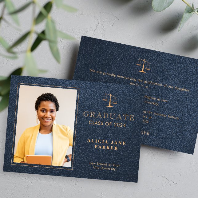 Carte Diplôme d'école de droit année marine photo Faire- (Créateur téléchargé)