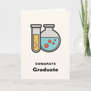 Carte Diplôme d'essai en chimie Tube et bécher
