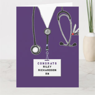 Carte Diplôme d'infirmière créative