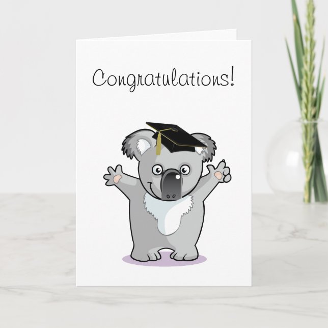 Carte Diplômé d'ours de koala (Devant)